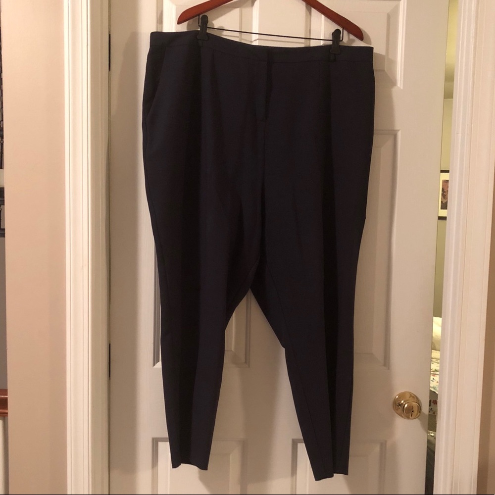 Navy ankle length suit pants from ASOS CURVE